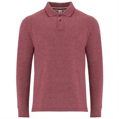 Polo vigoré de manga larga, con tapeta superpuesta de 2 botones a tono