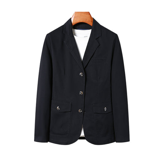 Men's Casual Loose Washed Cotton Business Coat