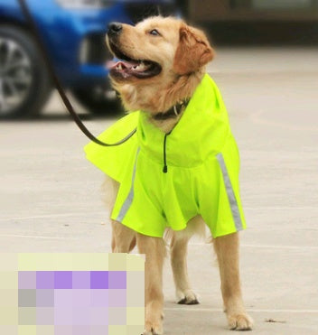 Lataa kuva gallerian katseluohjelmaan Spring and summer new dog raincoat waterproof cape dog reflective raincoat large dog raincoat
