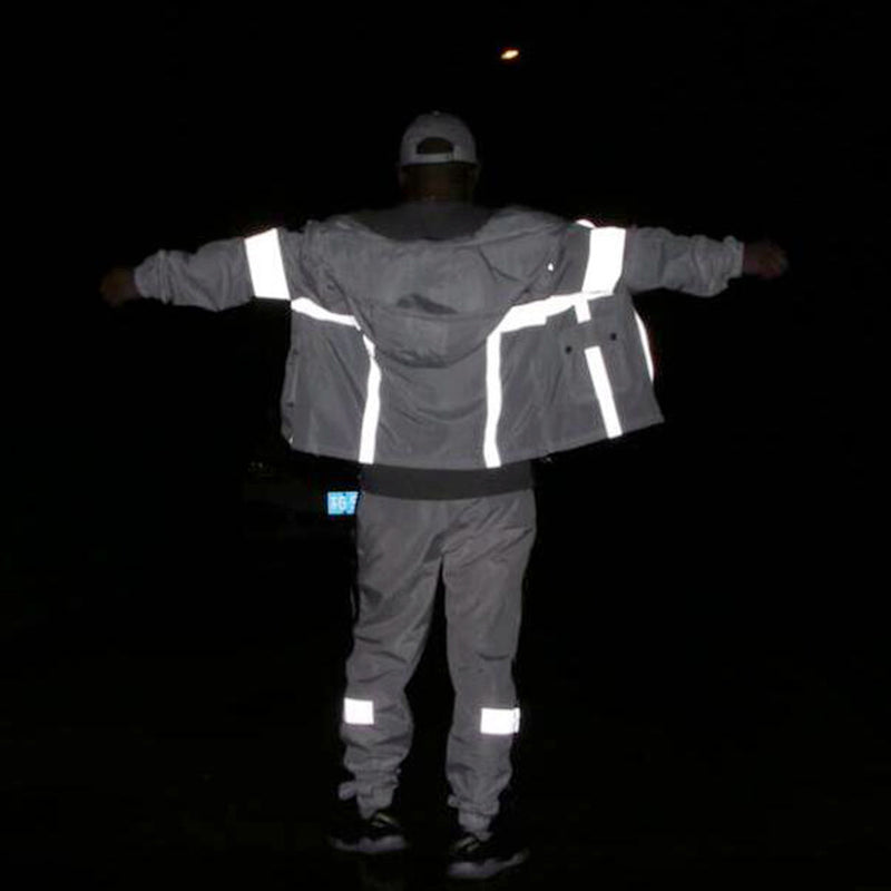 Lataa kuva gallerian katseluohjelmaan Reflective Hooded Jacket Night Running Training Casual Jacket

