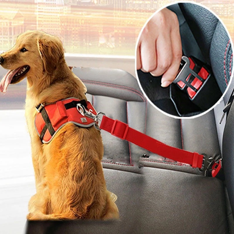 Lataa kuva gallerian katseluohjelmaan Adjustable Pet Cat Dog Car Seat Belt Pet Seat Vehicle Dog Harness Lead Clip Safety Lever Traction Dog Collars Dogs Accessoires Pets Products

