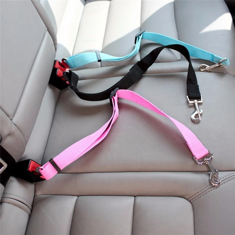 Lataa kuva gallerian katseluohjelmaan Adjustable Pet Cat Dog Car Seat Belt Pet Seat Vehicle Dog Harness Lead Clip Safety Lever Traction Dog Collars Dogs Accessoires Pets Products
