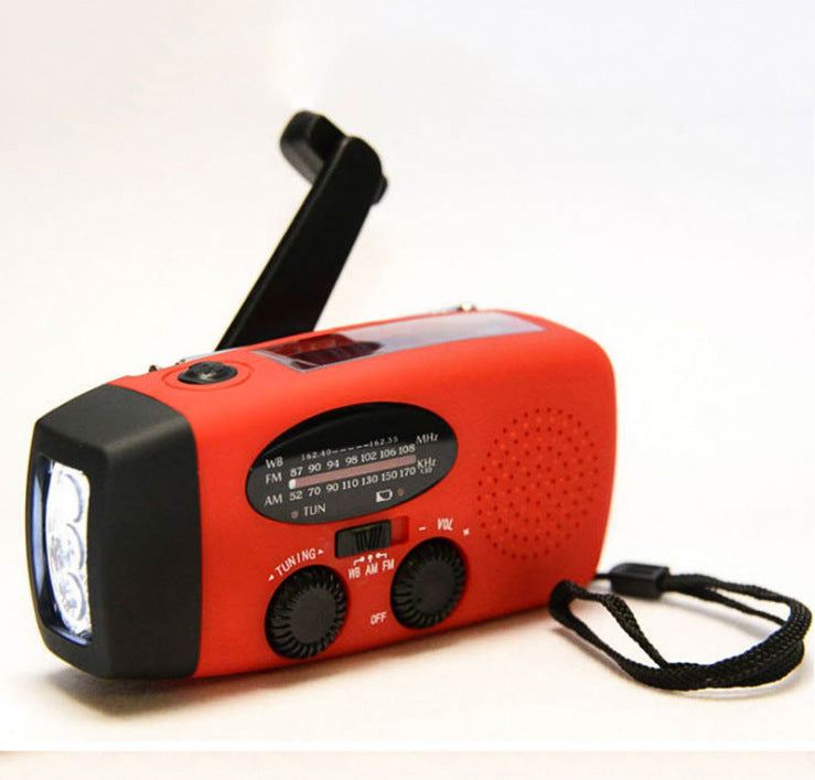 Lataa kuva gallerian katseluohjelmaan Solar hand crank USB charging radio flashlight
