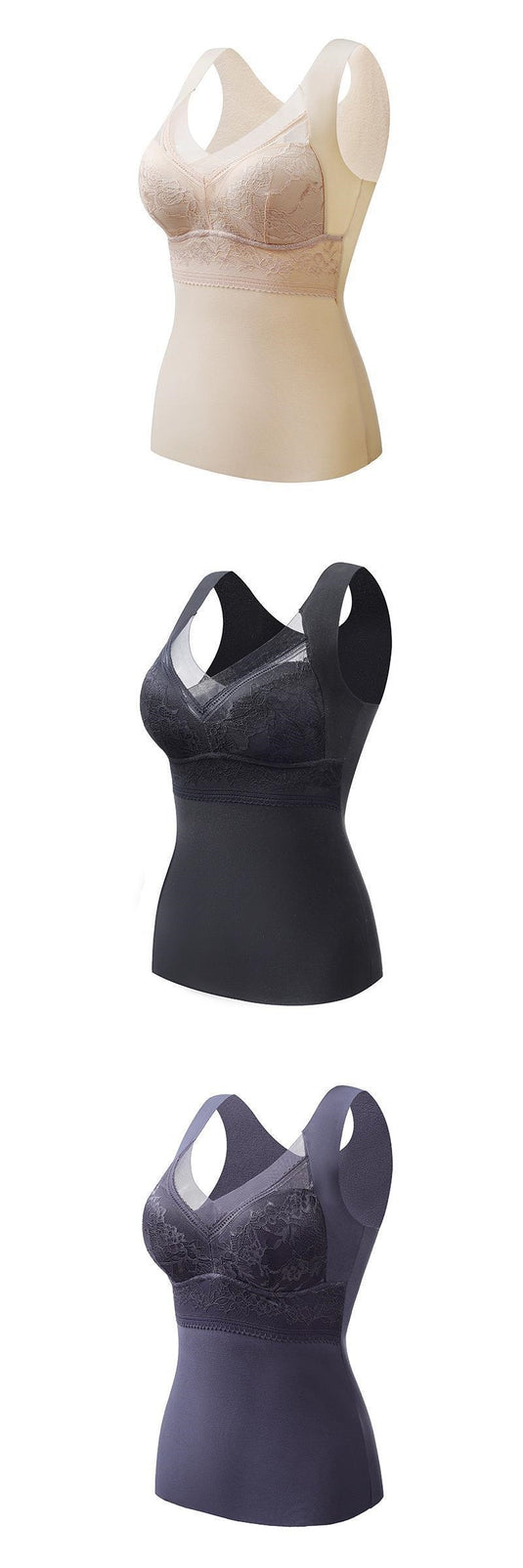 Double-sided Sanded Bra With Chest Pads For Slim Fit And Heating