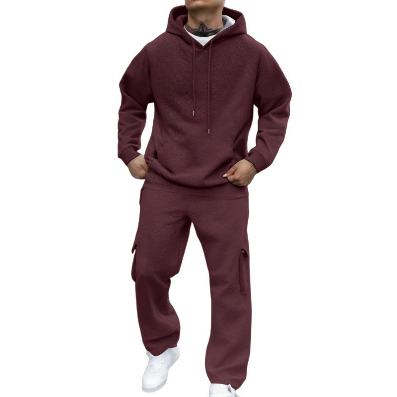Lataa kuva gallerian katseluohjelmaan Men's New Autumn And Winter Fashion Hooded Pullover Suit

