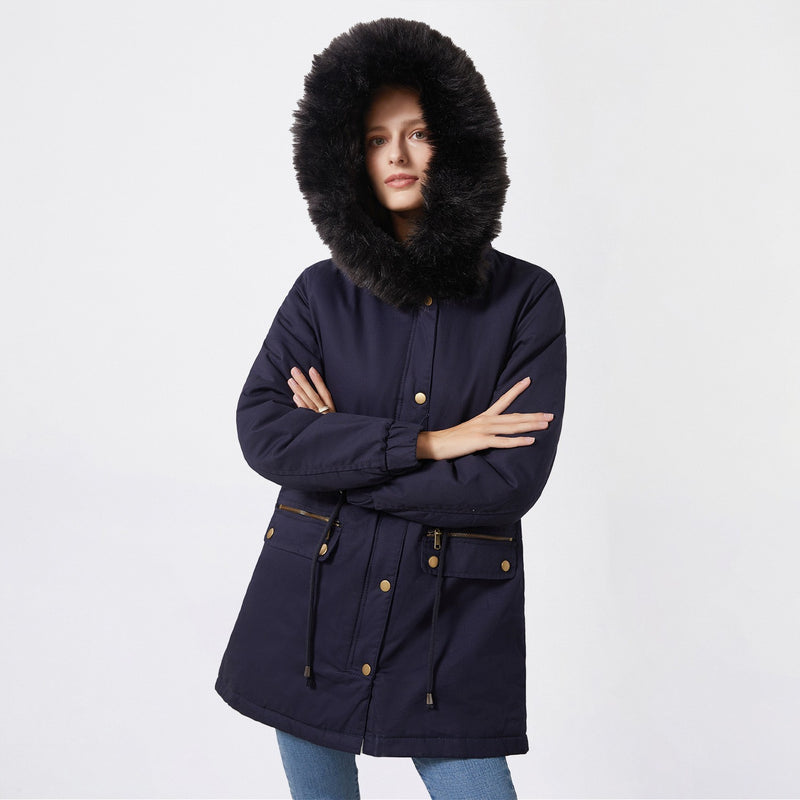 Lataa kuva gallerian katseluohjelmaan European Size Parka Workwear Cotton Coat Female
