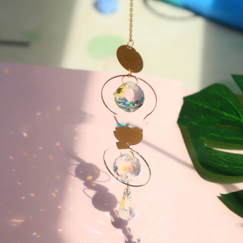 Lataa kuva gallerian katseluohjelmaan Garden Crystal Pendant Moon Star Sun Catcher New Product

