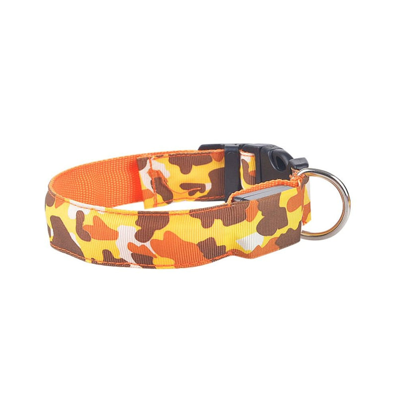 Lataa kuva gallerian katseluohjelmaan Camouflage pet supplies luminous dog collar
