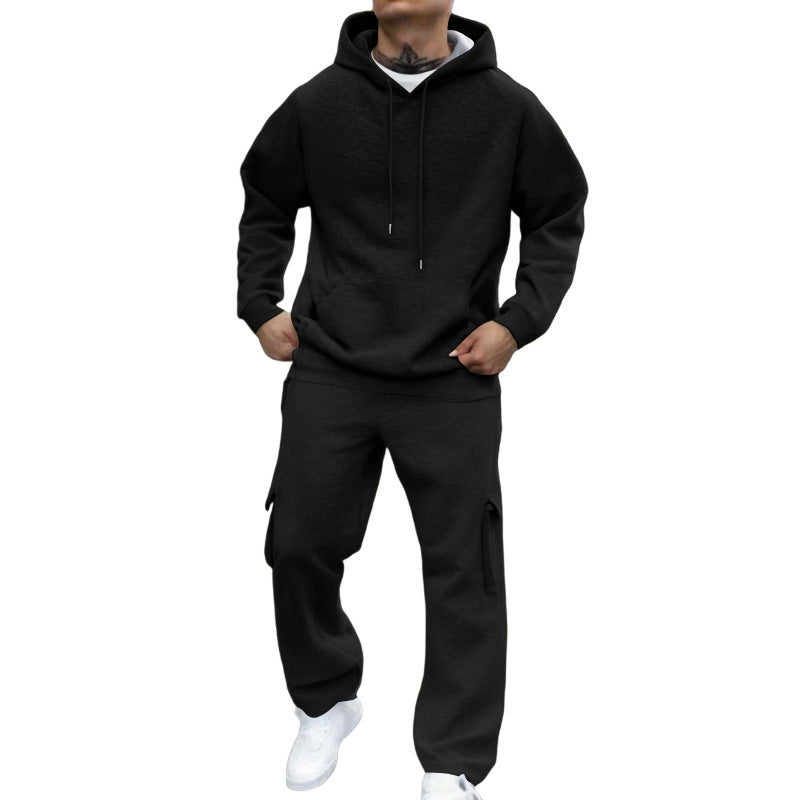 Lataa kuva gallerian katseluohjelmaan Men's New Autumn And Winter Fashion Hooded Pullover Suit
