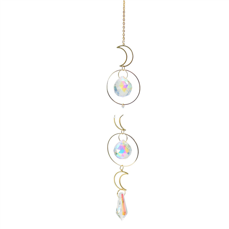 Lataa kuva gallerian katseluohjelmaan Garden Crystal Pendant Moon Star Sun Catcher New Product
