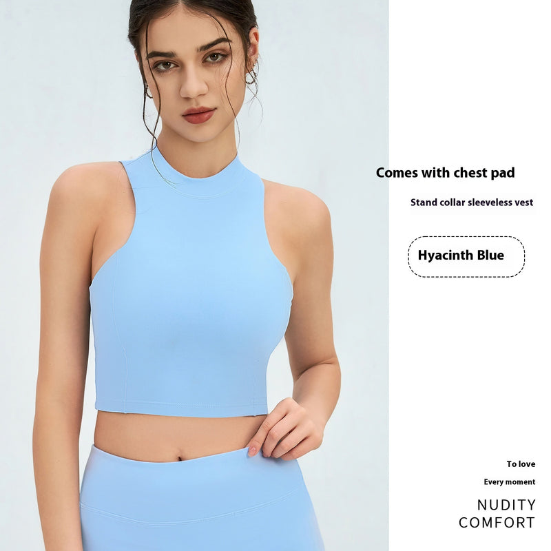 Lataa kuva gallerian katseluohjelmaan Quick-drying Sleeveless Vest Brocade Nude Feel Yoga Bra
