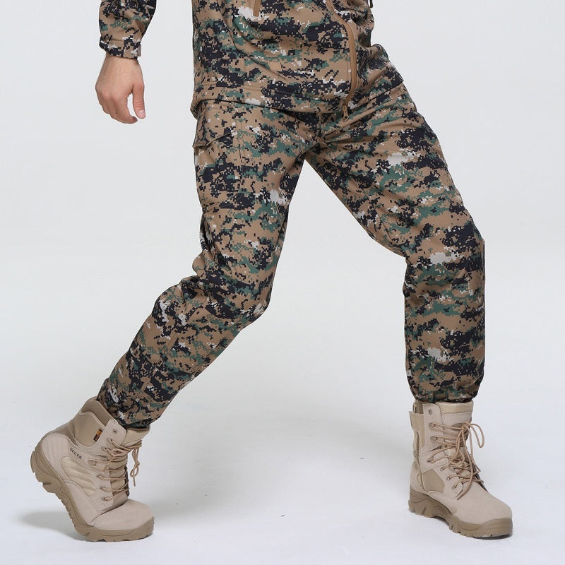 Lataa kuva gallerian katseluohjelmaan Outdoor Men's Fleece Soft Shell Pants Breathable And Windproof Wear-resistant
