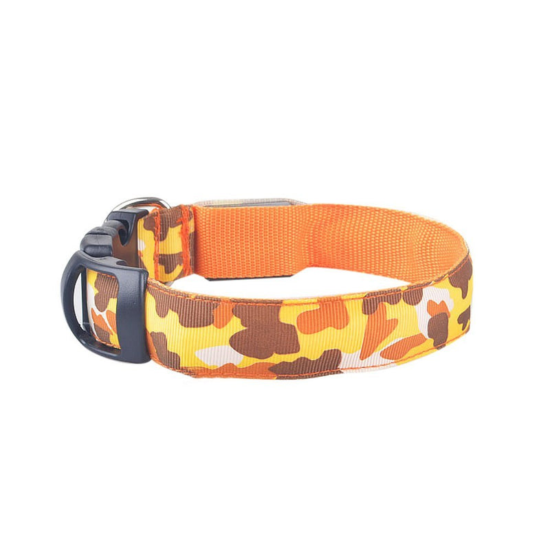 Lataa kuva gallerian katseluohjelmaan Camouflage pet supplies luminous dog collar
