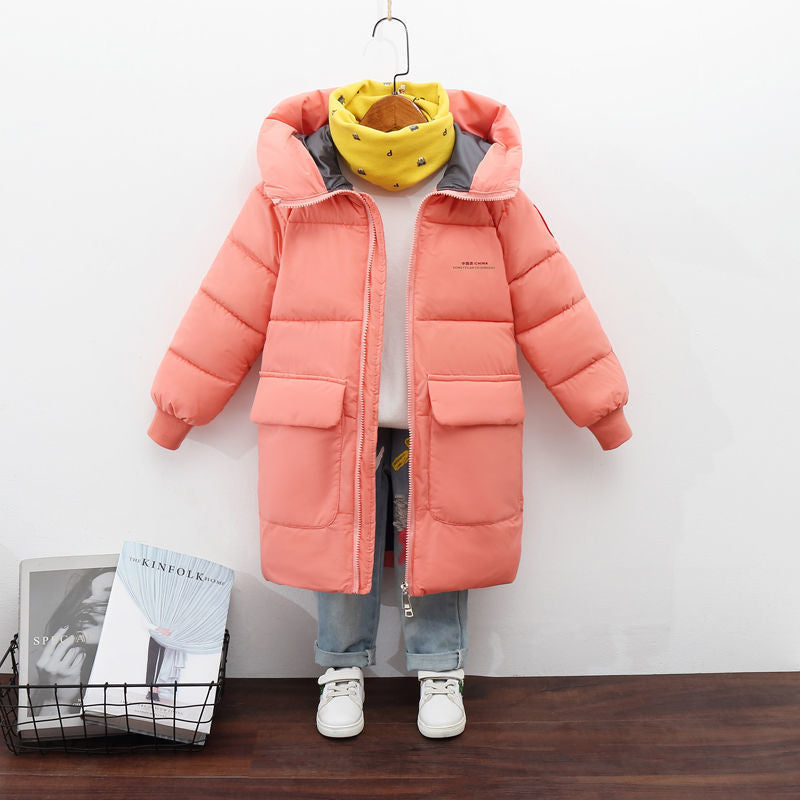 Lataa kuva gallerian katseluohjelmaan Bright And Colorful Mid-length Down Jacket Warm And Breathable Reflective Mirror
