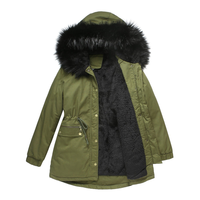 Lataa kuva gallerian katseluohjelmaan European Size Parka Workwear Cotton Coat Female

