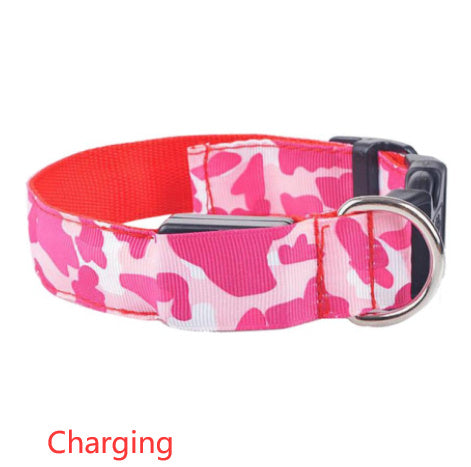 Lataa kuva gallerian katseluohjelmaan Camouflage pet supplies luminous dog collar
