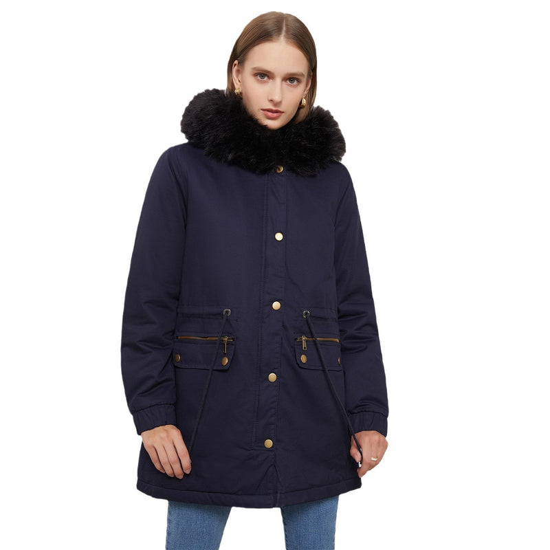 Lataa kuva gallerian katseluohjelmaan European Size Parka Workwear Cotton Coat Female
