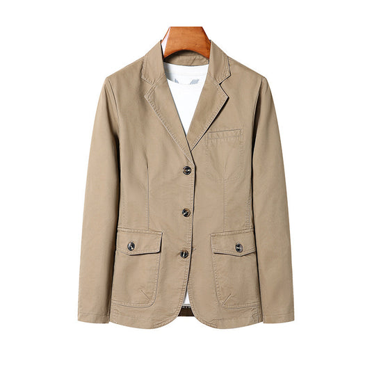 Men's Casual Loose Washed Cotton Business Coat