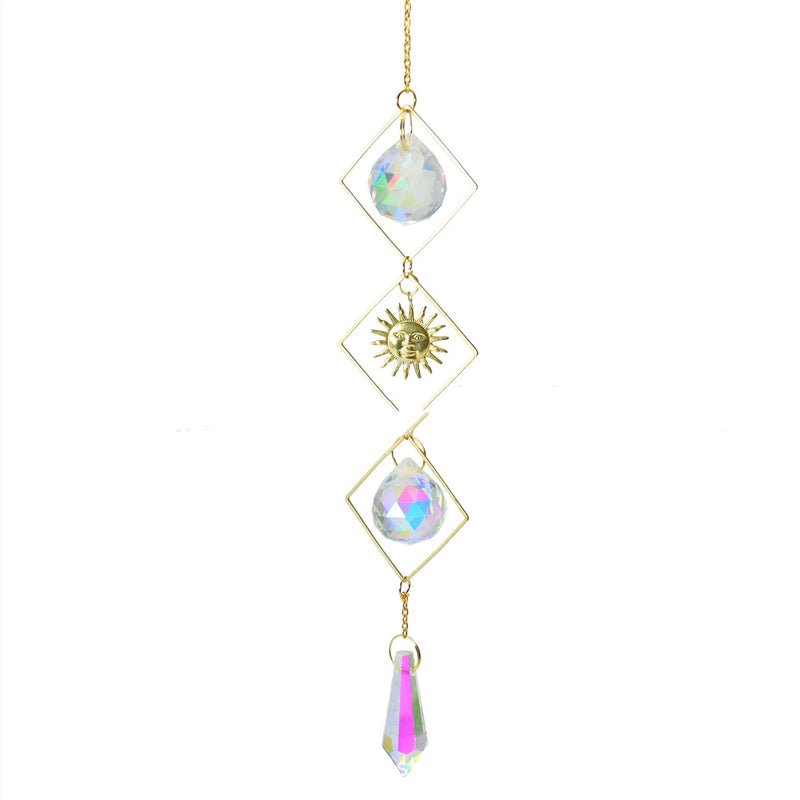 Lataa kuva gallerian katseluohjelmaan Garden Crystal Pendant Moon Star Sun Catcher New Product
