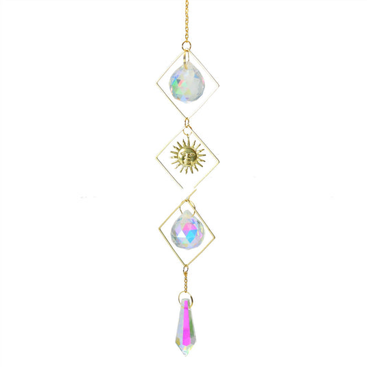 Garden Crystal Pendant Moon Star Sun Catcher New Product