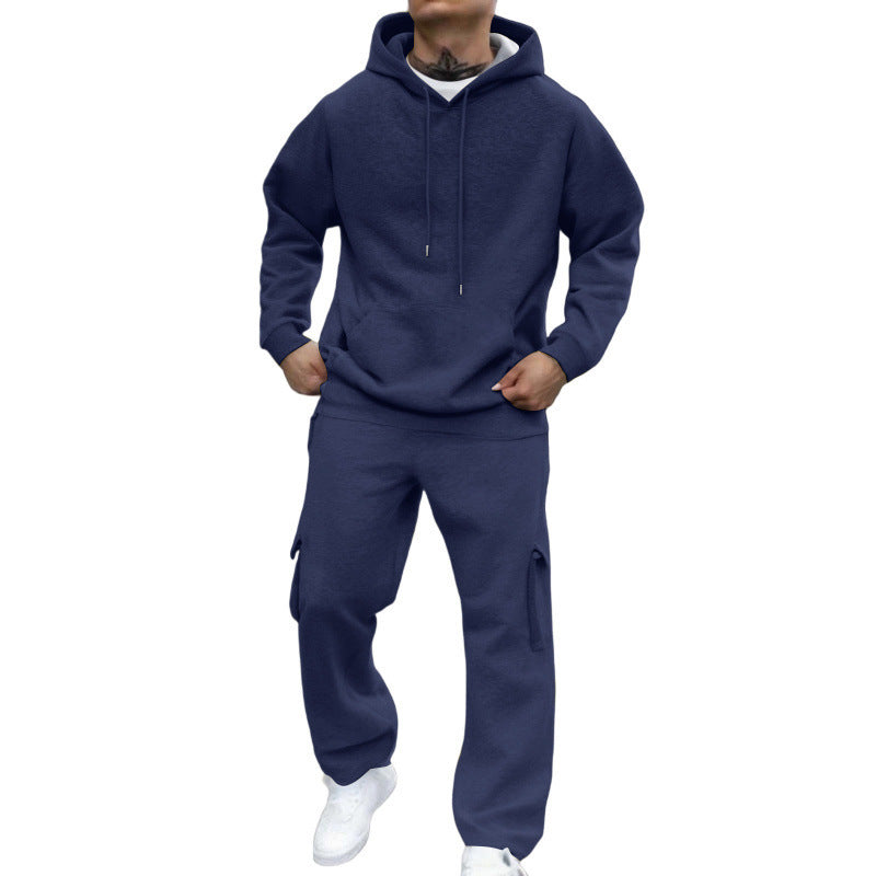 Lataa kuva gallerian katseluohjelmaan Men's New Autumn And Winter Fashion Hooded Pullover Suit
