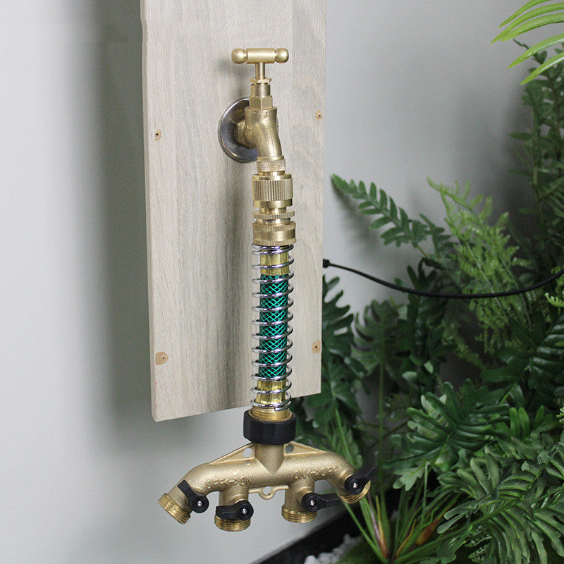 Lataa kuva gallerian katseluohjelmaan Garden Brass Four-way Ball Valve Garden Hose Heavy Duty Manifold Connector
