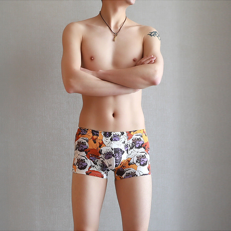 Lataa kuva gallerian katseluohjelmaan Ice Silk Cool Boxer Male Low Waist Panties
