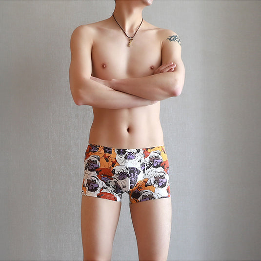 Ice Silk Cool Boxer Male Low Waist Panties