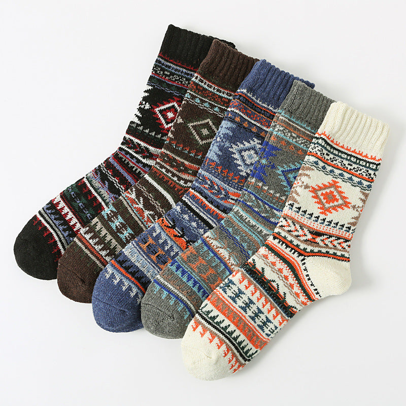 Lataa kuva gallerian katseluohjelmaan Retro Large Square Wool Socks
