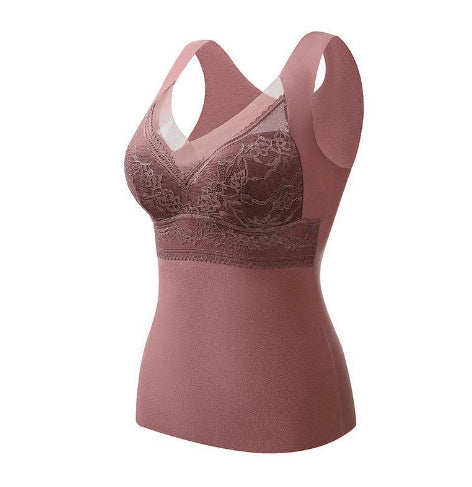 Double-sided Sanded Bra With Chest Pads For Slim Fit And Heating