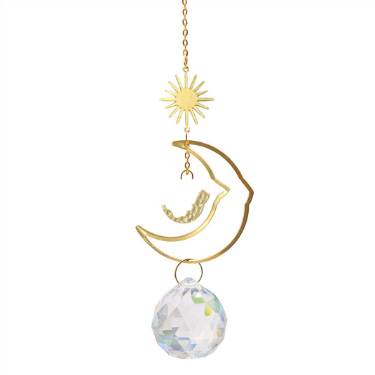 Garden Crystal Pendant Moon Star Sun Catcher New Product