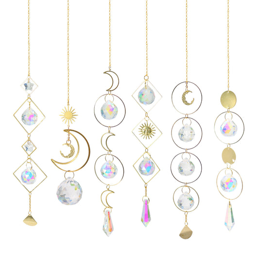 Garden Crystal Pendant Moon Star Sun Catcher New Product