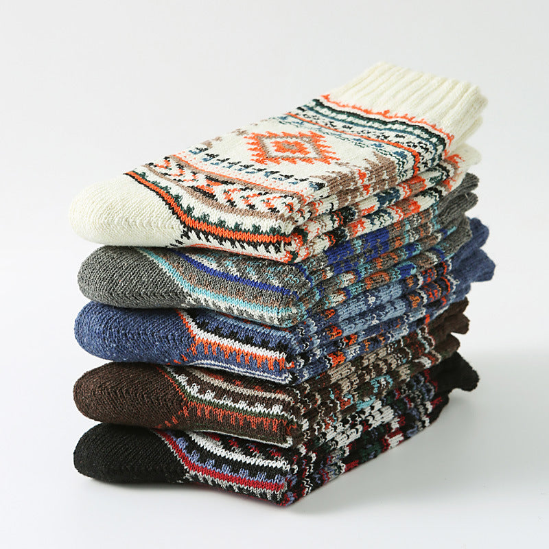 Lataa kuva gallerian katseluohjelmaan Retro Large Square Wool Socks
