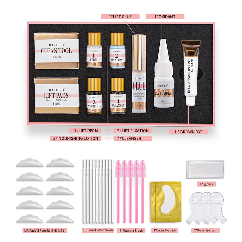 Lataa kuva gallerian katseluohjelmaan ICONSIGN Lash Lift EyeLash Eyebrow Dye Tint Kit Lashes Perm Set Brow Lamination Makeup Tools
