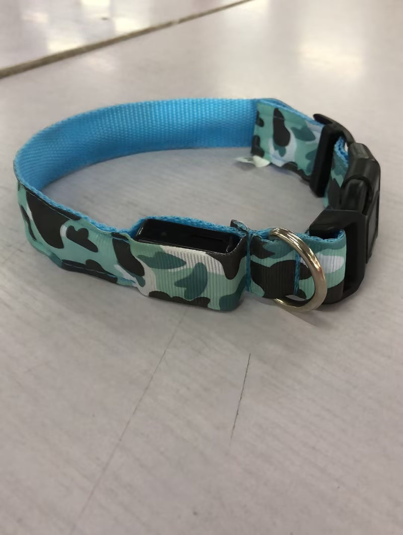Lataa kuva gallerian katseluohjelmaan Camouflage pet supplies luminous dog collar
