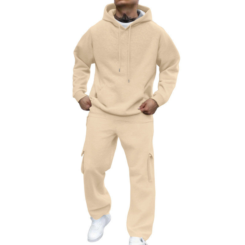 Lataa kuva gallerian katseluohjelmaan Men's New Autumn And Winter Fashion Hooded Pullover Suit
