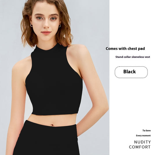 Quick-drying Sleeveless Vest Brocade Nude Feel Yoga Bra