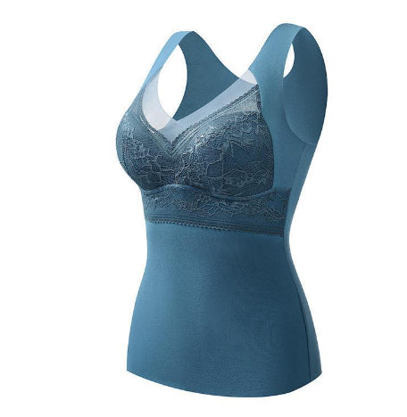 Lataa kuva gallerian katseluohjelmaan Double-sided Sanded Bra With Chest Pads For Slim Fit And Heating
