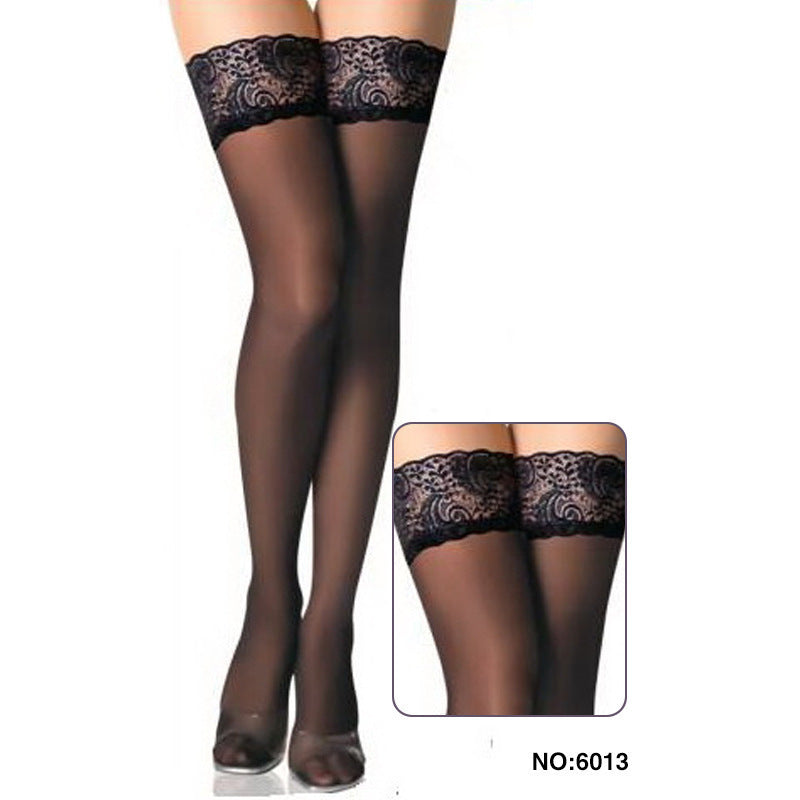 Lataa kuva gallerian katseluohjelmaan European And American Large Size Lace Black Stockings Garter
