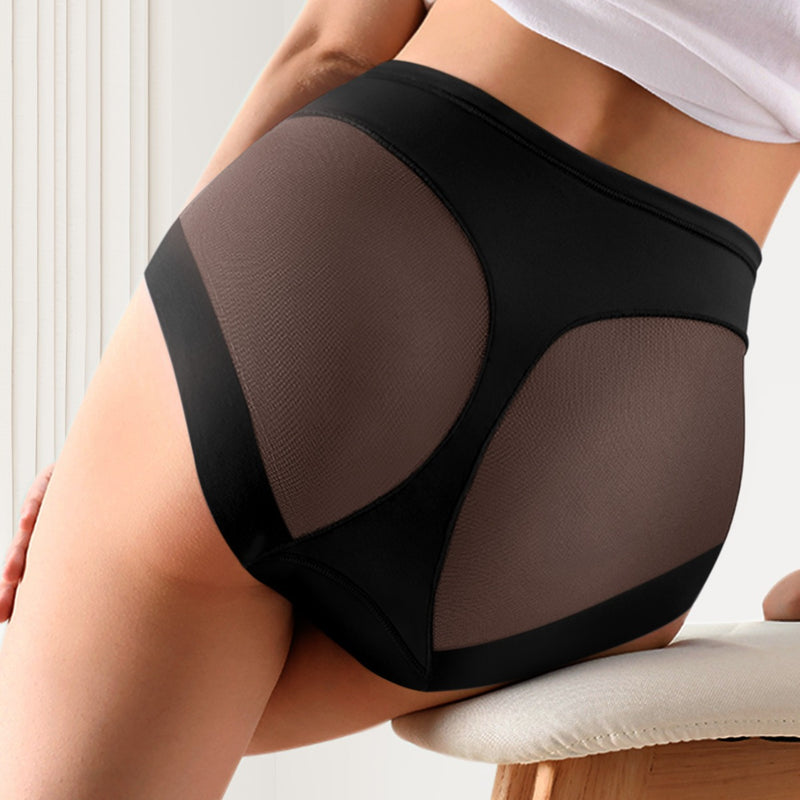Lataa kuva gallerian katseluohjelmaan Women's High Waisted Hip Lifting Tummy Tightening Splicing Breathable Panties

