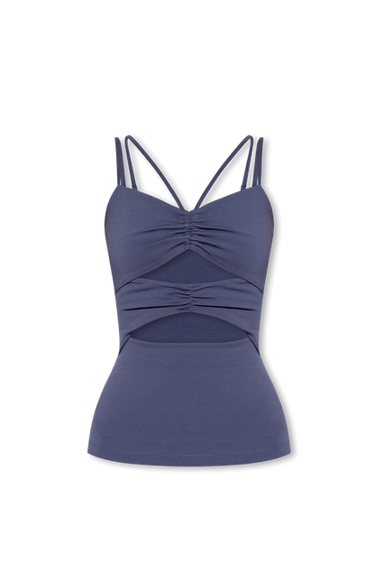 3958907 SAMSOE SAMSOE women's vest summer fashion women's vest in dark blue with adjustable straps and draped details.