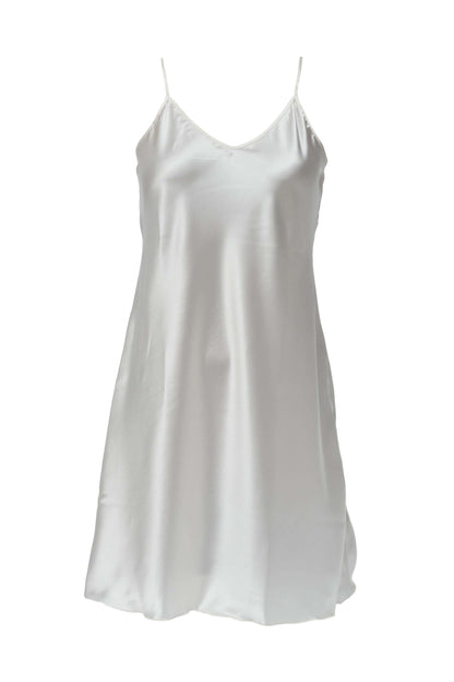 Easy Line Satin Petticoat in silky white fabric, perfect for layering and enhancing outfits.