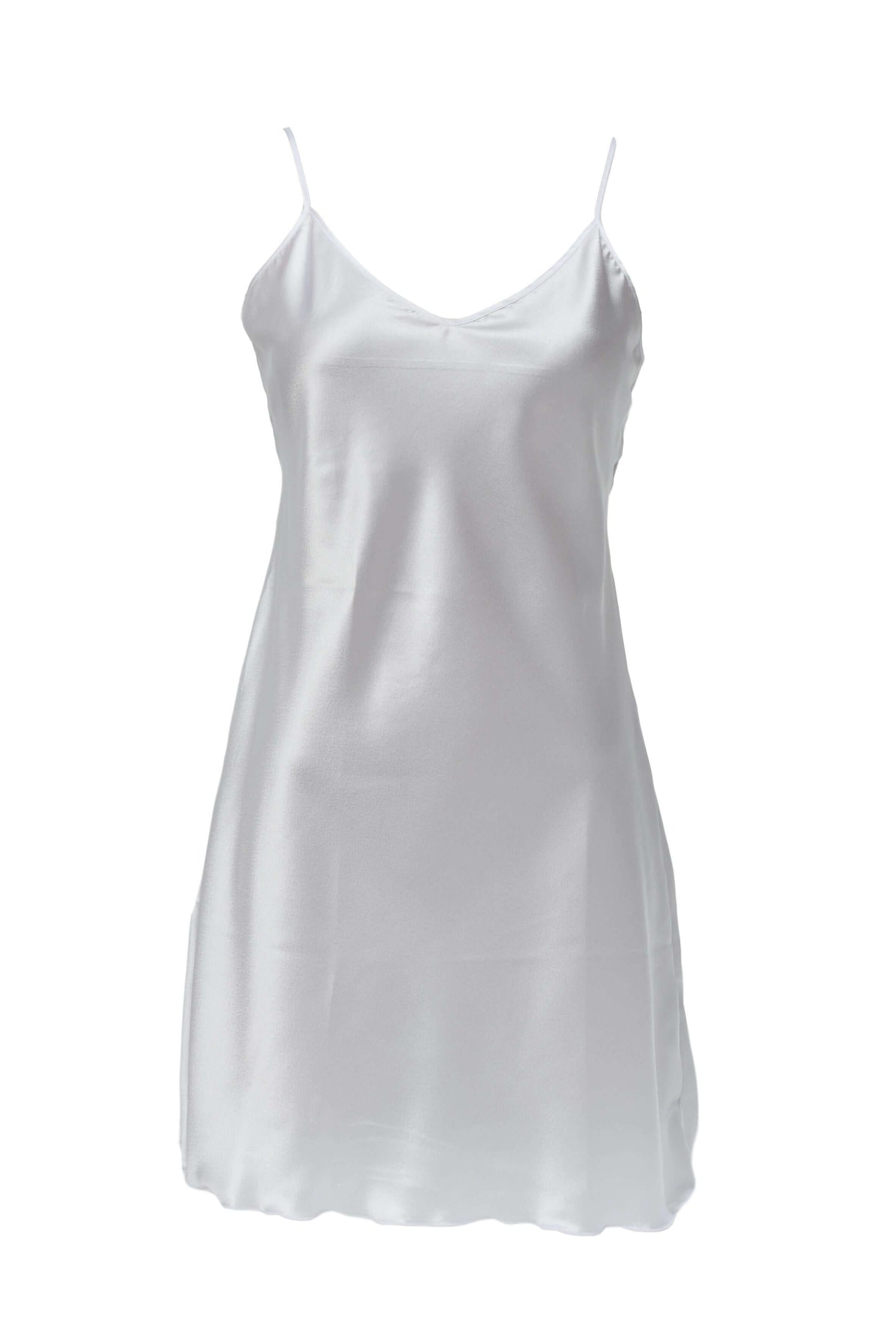 Easy Line Satin Petticoat in white, crafted from 100% polyester for a smooth and comfortable fit.