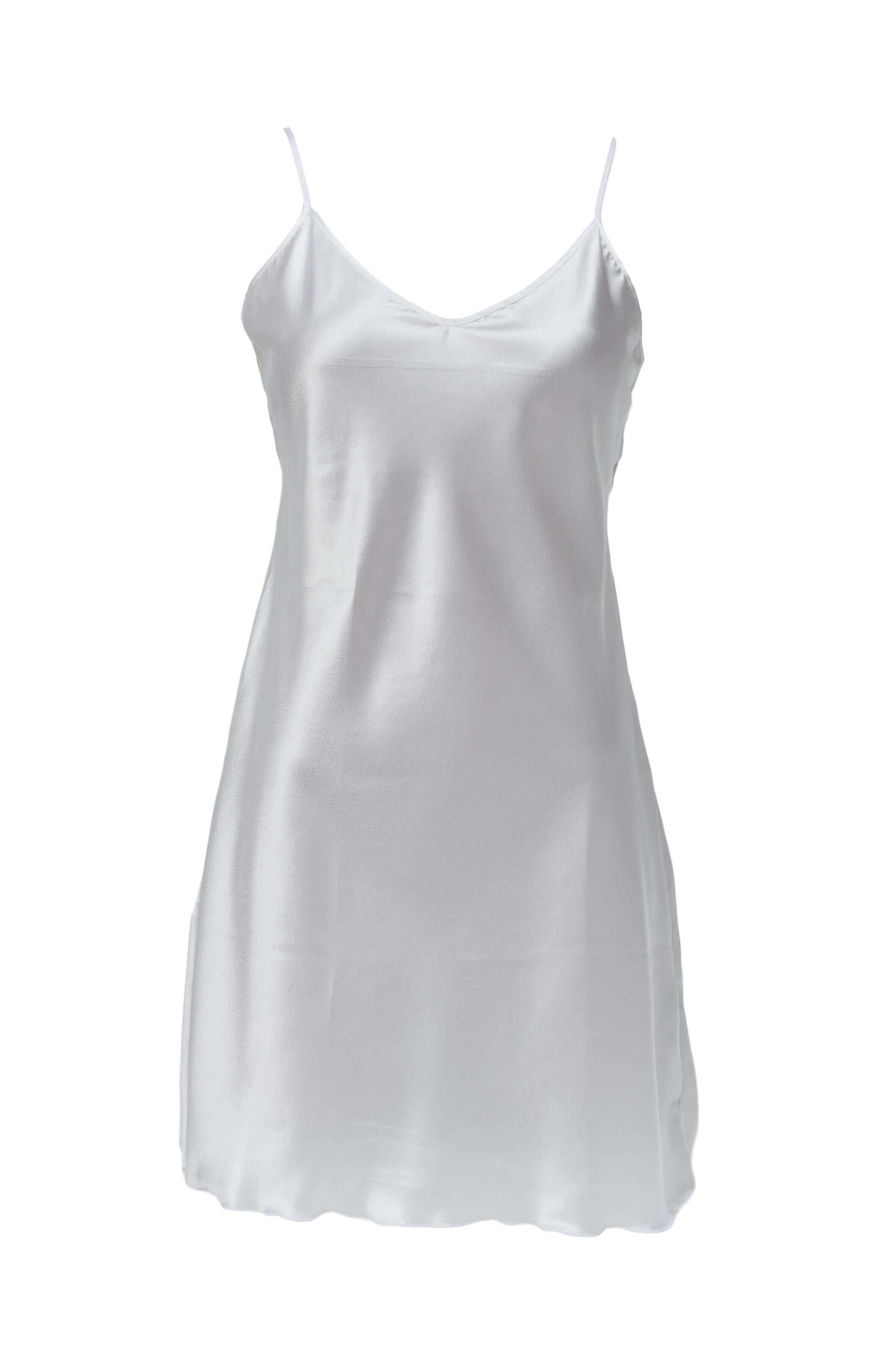 Easy Line Satin Petticoat in white, crafted from 100% polyester for a smooth and comfortable fit.