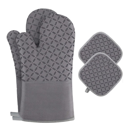 Kitchen Anti-slip Heat Insulation Silicone Thickened Gloves