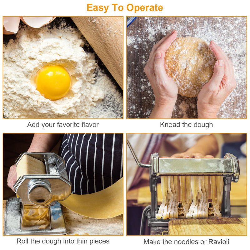 Lataa kuva gallerian katseluohjelmaan Pasta Maker Roller Machine Stainless Steel
