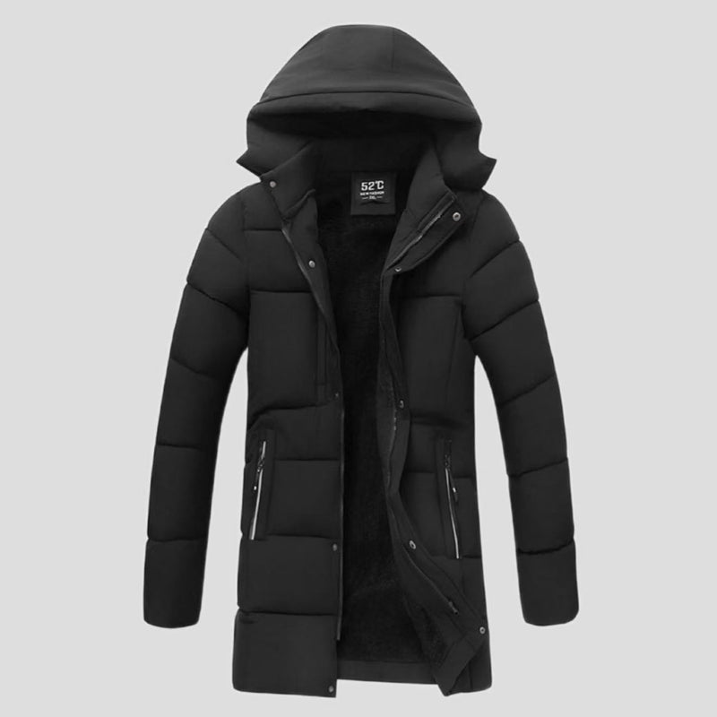 Lataa kuva gallerian katseluohjelmaan Men's Thick Mid-length Hooded Cotton Jacket
