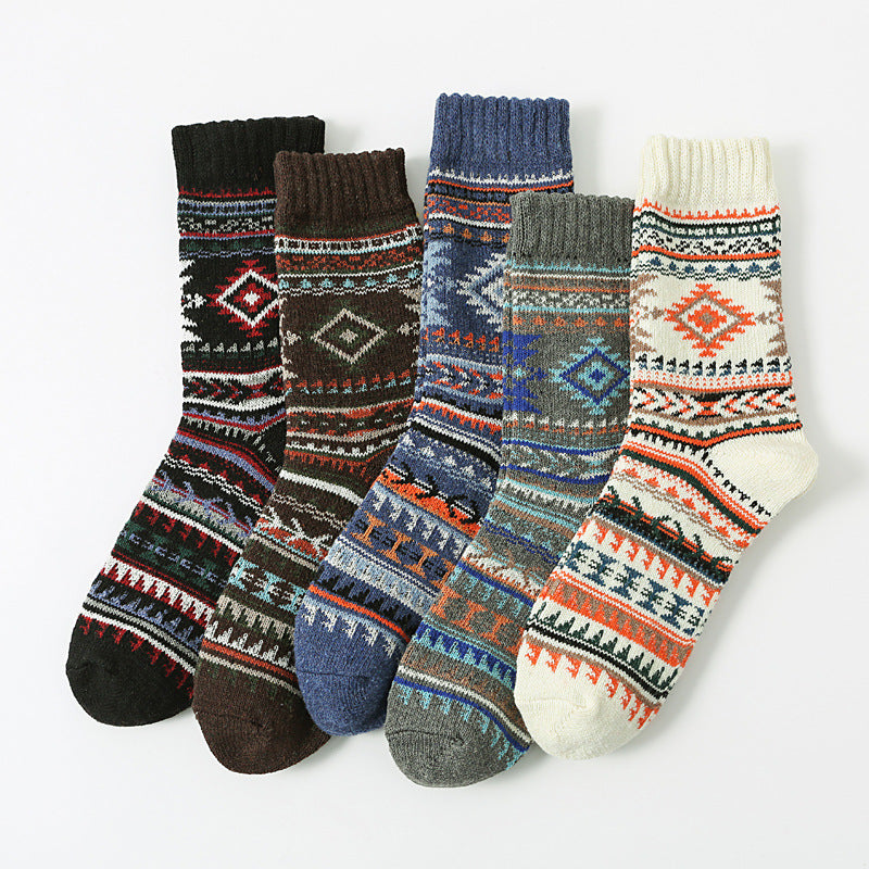 Lataa kuva gallerian katseluohjelmaan Retro Large Square Wool Socks
