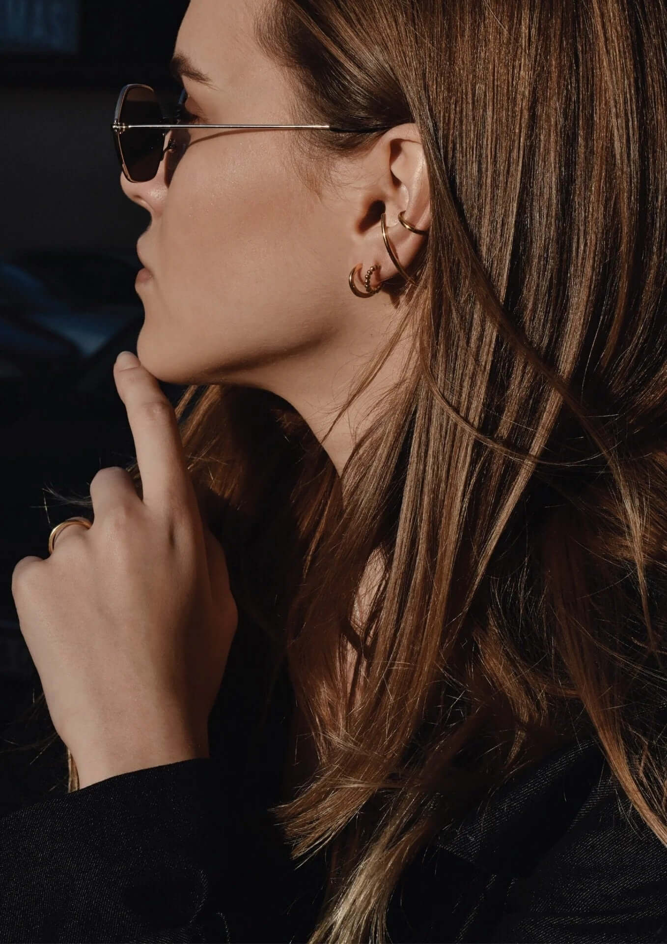Line Ear Cuff - Gold