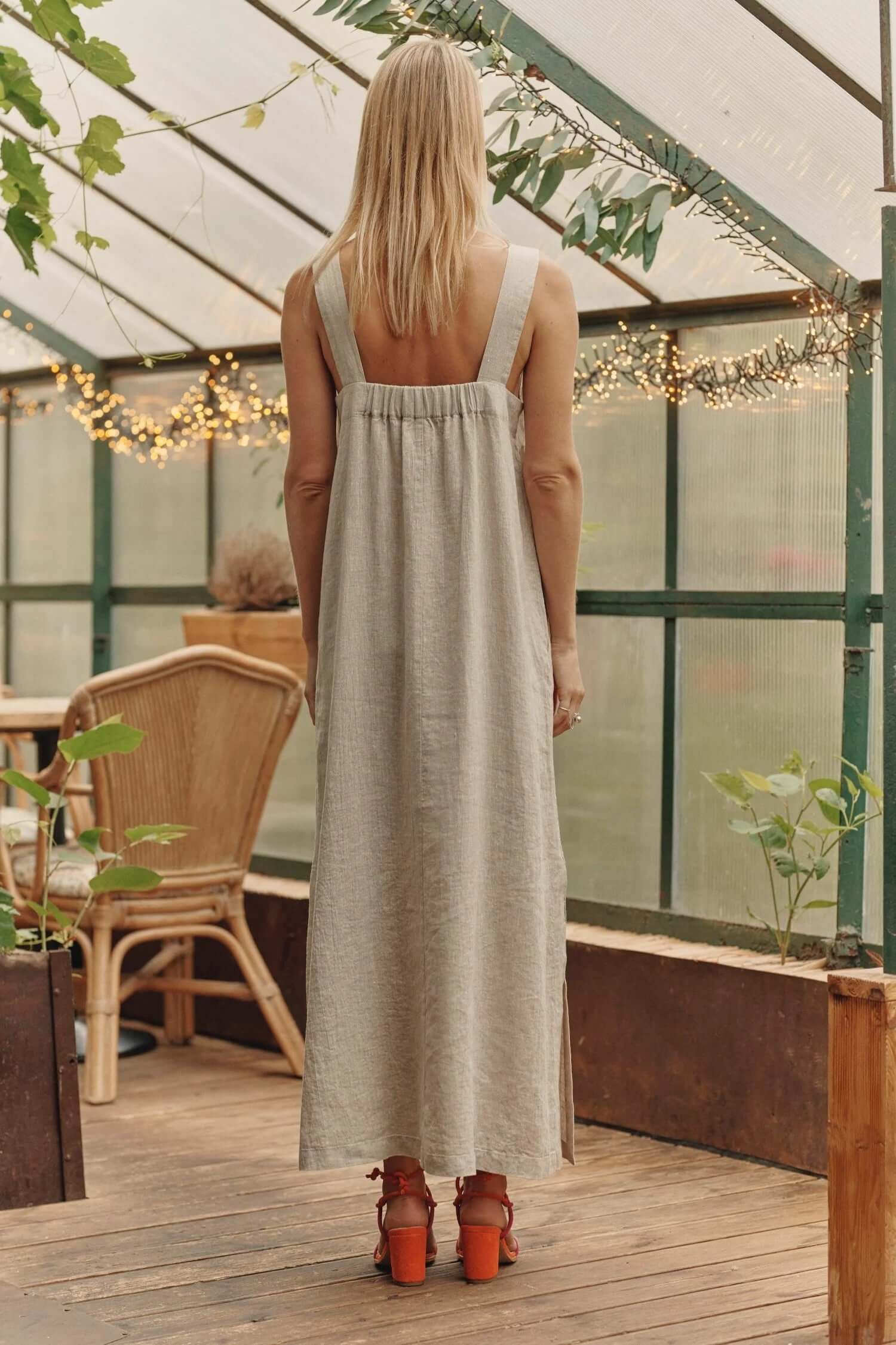 Linen Fugue Dress - Melange